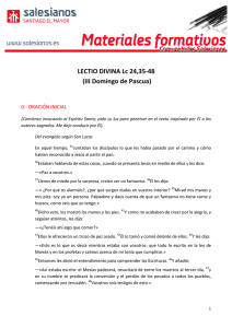 LECTIO DIVINA Lc 24,35-‐48 (III Domingo de Pascua)