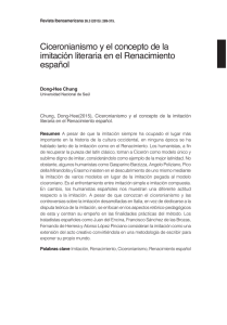 Ciceronianismo y el concepto de la imitación literaria en - S