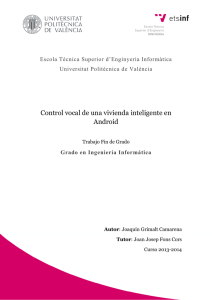 Control vocal de una vivienda inteligente en Android