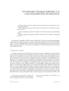 Un &Aacute;nfora vinaria (DRESSEL 2-4) con inscripci&oacute;n en Segovia