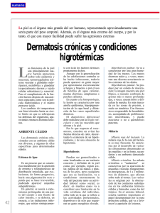 Dermatosis crónicas y condiciones higrotérmicas