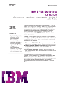 IBM SPSS Statistics: Lo nuevo