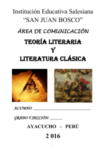 TEORÍA LITERARIA Y LITERATURA clásica 2 016