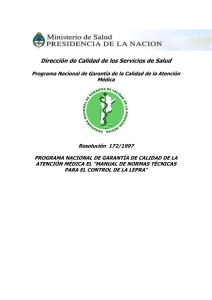 R.M. 172/1997 - Ministerio de Salud de la Nación