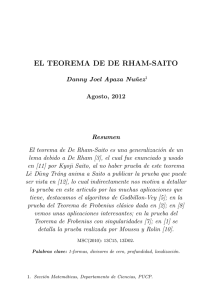 el teorema de de rham-saito - Revistas PUCP