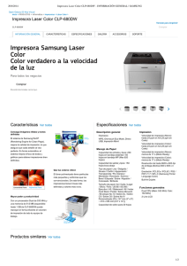 Impresora Laser Color CL...ACIÓN GENERAL | SAMSUNG
