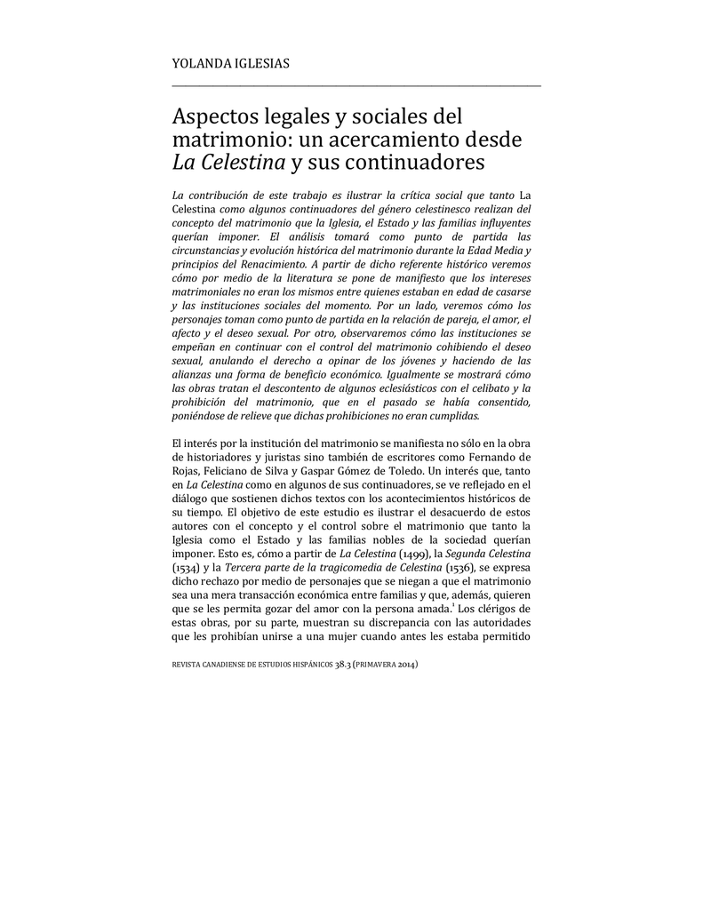 Aspectos legales y sociales del matrimonio un