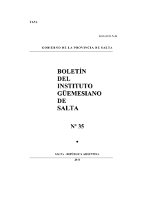 Boletínes del Instituto Güemesiano de Salta