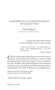 LA MUERTE EN LA CIUDAD DE MÉXICO EN EL SIGLO XVIII