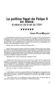 La política fiscal de Felipe II en Alava: el estanco de la sal de 1564