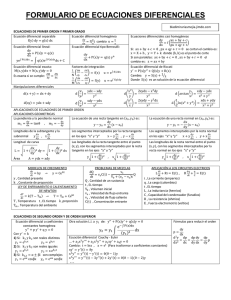 formulario de ecuaciones diferenciales