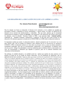 los desafíos de la educación inclusiva en américa latina