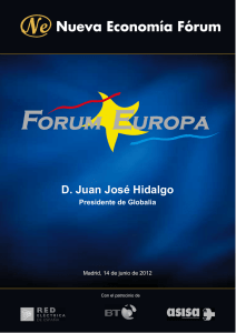 D. Juan José Hidalgo Presidente de Globalia