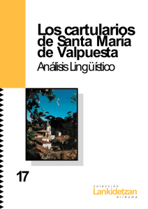 Los cartularios de Santa María de Valpuesta: Análisis lingüístico. IN