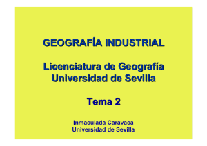 GEOGRAFÍA INDUSTRIAL Licenciatura de Geografía Universidad