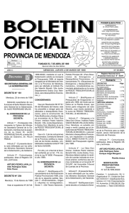 Decretos - Gobernación de Mendoza