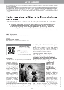 Efectos musculoesqueléticos de las fluoroquinolonas en los