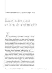 Edición universitaria en la era de la información