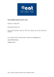 001 nota consultas ICAC - Associació Catalana d`Assessors Fiscals