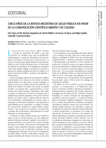 editorial - Revista Argentina de Salud Pública