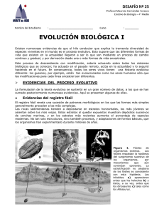 evolución biológica i - Colegio Monte de Asís