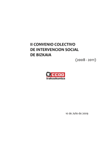 II CONVENIO COLECTIVO DE INTERVENCION SOCIAL DE BIZKAIA