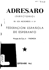 adresaro - Federación Española de Esperanto