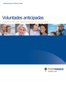 Living Will and Durable Power of Attorney for Health Care, Spanish