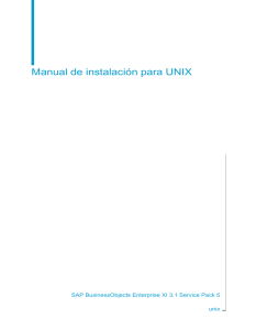 Manual de instalación para UNIX