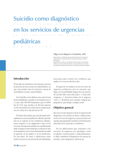 Suicidio como diagnóstico en los servicios de urgencias pediátricas