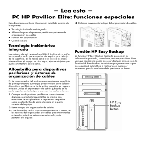 — Lea esto — PC HP Pavilion Elite: funciones especiales