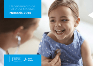 Departamento de Salud de Manises Memoria 2014
