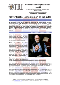 Oliver Sacks, la inspiración en las aulas