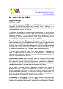La reelección de Uribe - Corporación Viva la Ciudadanía