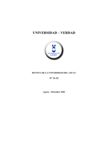 UNIVERSIDAD œ VERDAD - Universidad del Azuay