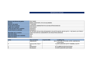 REPORTE DE VIATICOS Numero de informe de gastos PEC130878