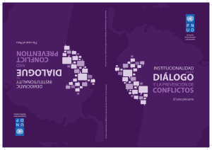 Institucionalidad para el diálogo y la prevención de conflictos.