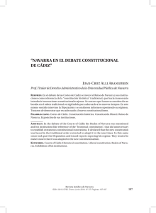 Navarra en el debate constitucional de Cádiz - Gobierno