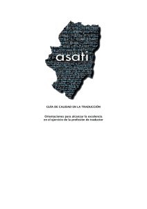 Guía de Calidad en la Traducción - Asati.es Asociación Aragonesa
