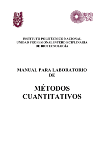 métodos cuantitativos - Biblioteca UPIBI