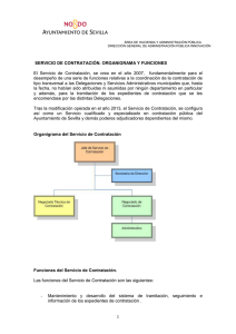 SERVICIO DE CONTRATACIÓN. ORGANIGRAMA Y FUNCIONES