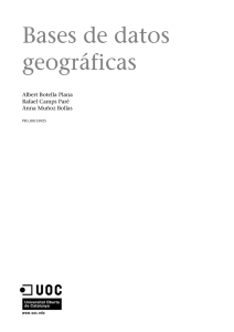 Bases de datos geográficas, septiembre 2009