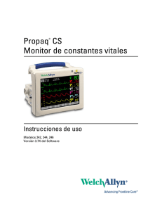 Instrucciones del uso - Propaq CS Monitor de