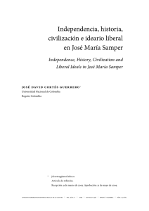 Independencia, historia, civilización e ideario liberal en José María
