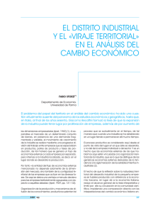 el distrito industrial y «el viraje territorial» en el análisis del cambio