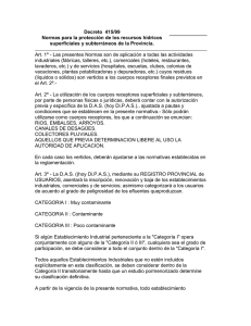 Decreto 415 recursos hídricos - Gobierno de la Provincia de Córdoba