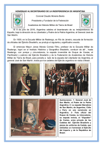 homenaje al bicentenario de la independencia de argentina