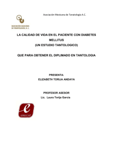 la calidad de vida en el paciente con diabetes mellitus