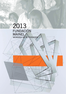 Memoria 2013 - Fundación Mainel