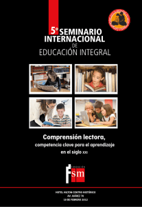 Comprensión lectora, - Seminario Internacional de Educación Integral